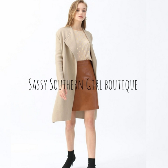 🆕⭐Tan sweater open coat cardigan - Picture 7 of 9